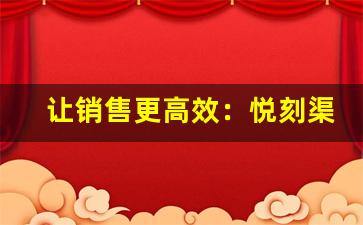 让销售更高效：悦刻渠道查询系统如何提高运营效率
